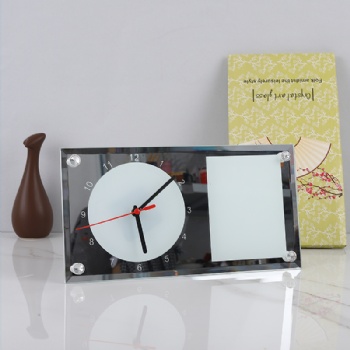 sublimation glass with clock