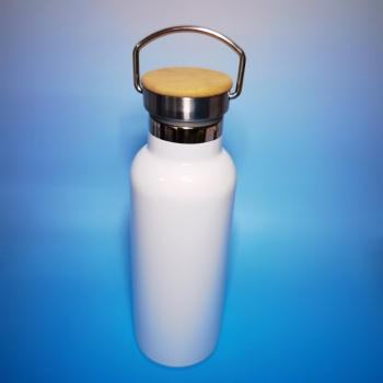  Flask with bamboo cover	