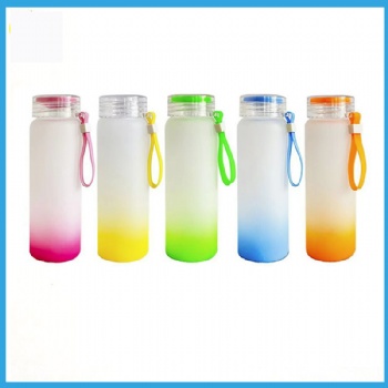 500ml sublimation glass mug with sling